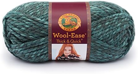 Lion Brand Yarn Company 1-Piece Wool-Ease Thick and Quick, Crimson, Red/ White