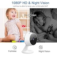 LaView Security Cameras 4pcs, Home Security Camera Indoor 1080P, Wi-Fi Cameras Wired for Pet, Motion Detection, Two-Way Audio, Night Vision, Phone App, Works with Alexa, iOS & Android & Web Access — image 4