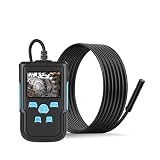 QiudanTimes HD Camera 2.4 Inch Monitor 1080P 3.9/5.5/8mm Lens 2MP IP67 Waterproof Portable Industrial Inspection Endoscope Camera Multi-Language(Ø3.9mm-10m Semi Rigid Cavable)
