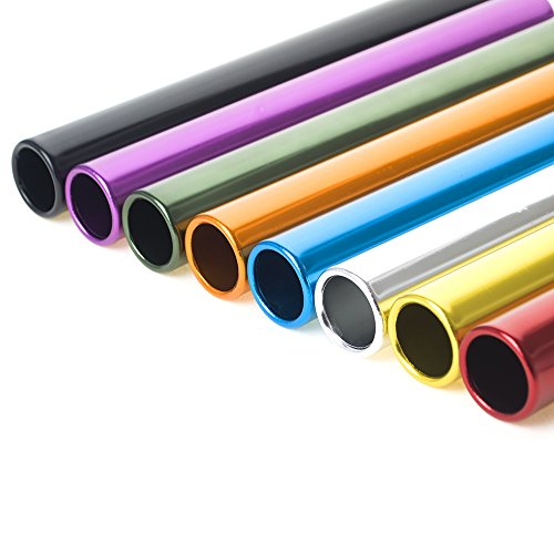 Muka 8 Packs Aluminum Track And Field Relay Batons Sticks Assorted Color Relay Running Race Outdoor Field Tools-Black #TOP1