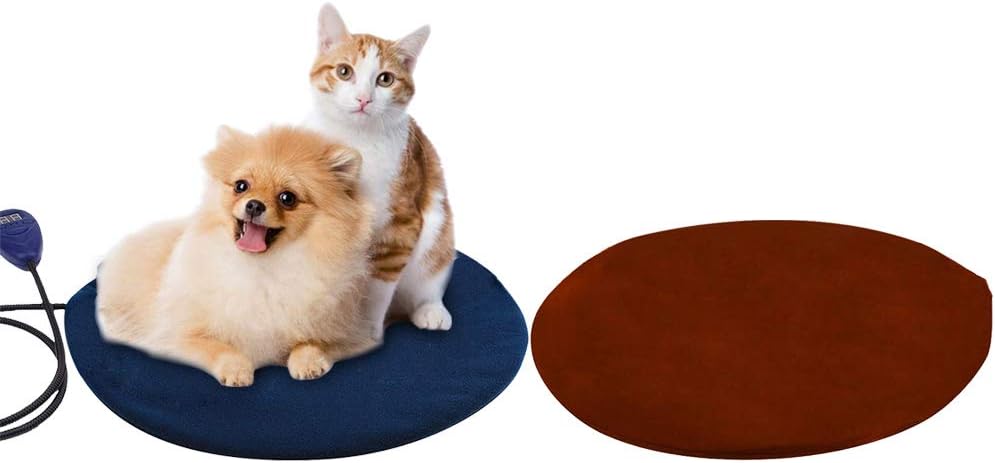 Cat Heating Pad,self Heating cat pad with Safe Waterproof Adjustable Warming Mat, Heated Dog pad with Chew Resistant Cord and Removable…
