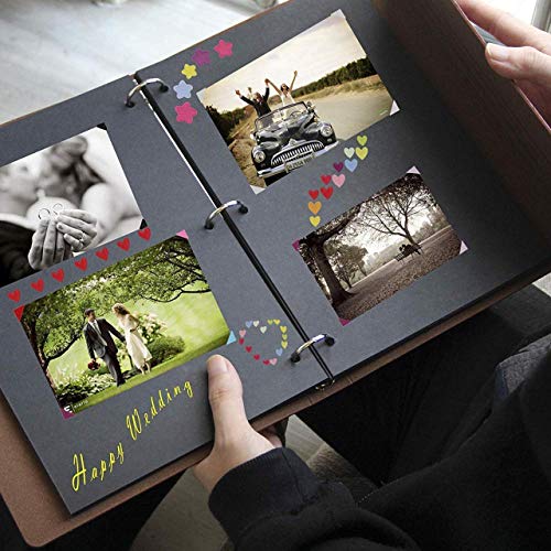 Image of Scrapbook Photo Album Memory Book With Wooden Hard Cover(14 Inch x 10 Inch, Design-3) |
