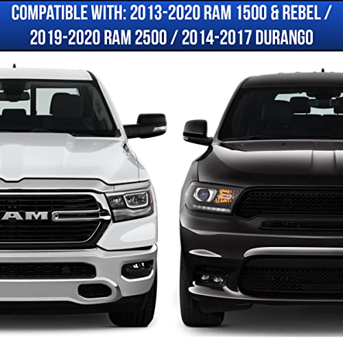 Gridready Stainless Steel Dial Gear Shift Knob Badge Compatible With 2014-2017 Dodge Durango, 2013-2020 Dodge Ram 1500/ Rebel 2019-2020 Dodge Ram 2500 Accessories #TOP5