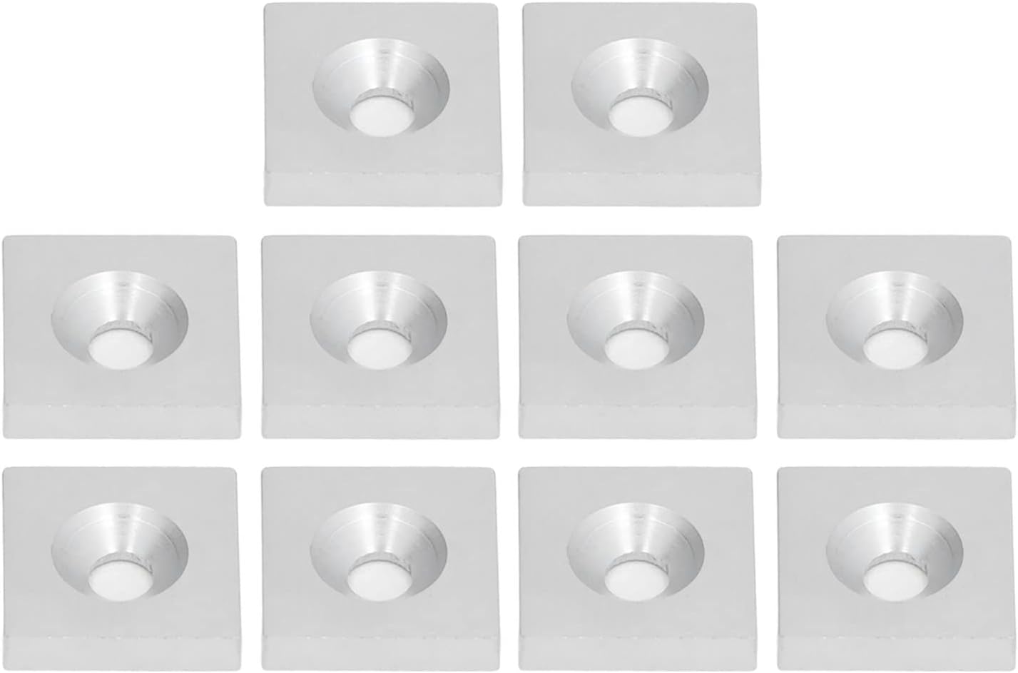 10Pcs End 4040 Single Hole Aluminum Alloy End Cover Plate Metal Cover Plug End Cover Fasteners for Industrial Fixing CNC Router (Silver)