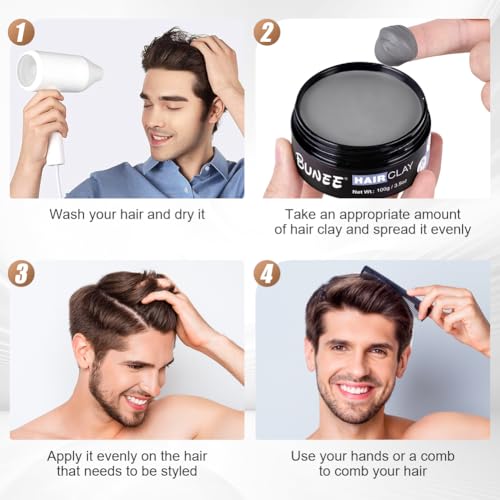 LOPHE Stylingclay Für Männer, 100g Clay Pomade Matt, Hair Clay mit Geschmeidiger Textu und Mattem Finishr, Styling Creme für Texturierte Styles, Kurzes und Mittellanges Haar