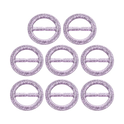 Image of uxcell Plastic Tee Shirt Clips, Round Bling Resin Scarf Ring Buckle, Fashion Tie Circle Clip