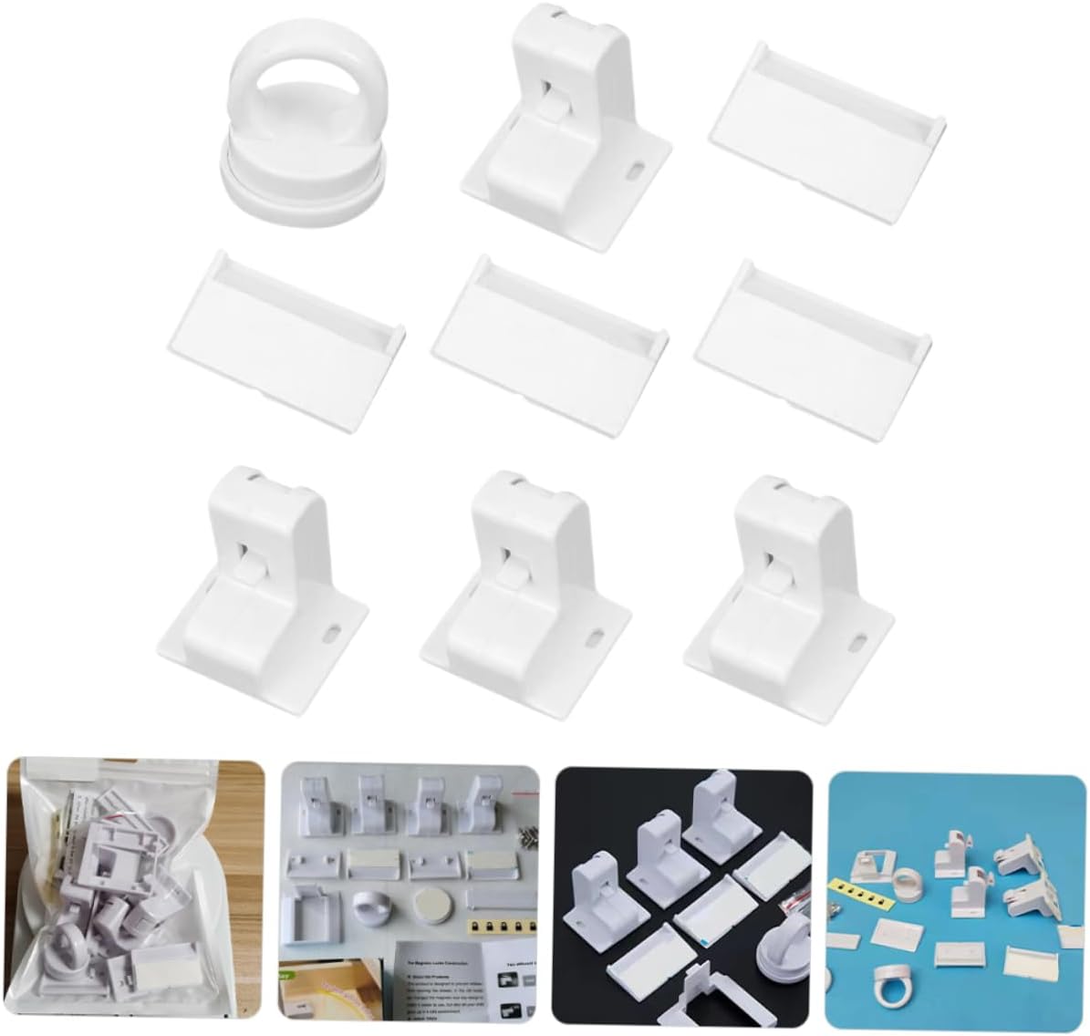 5sets Childproof Door Lever Locks Safety Cupboard Locks for Boys and Girls Easy to Install Material