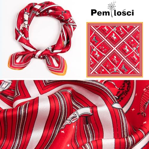 Fashion Hair Scarf for Women Soft Silk Feeling Head Scarves Head Wrap Square Bandanas 21 x 21 inches4