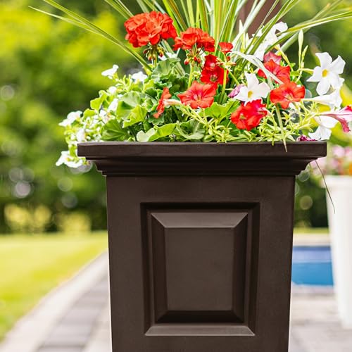 Mayne Nantucket 32-Inch Tall Planter – Self-Watering, Weather-Resistant Planter for Flowers – Durable Outdoor Design for Patio, Porch, or Entryway by Mayne - Image 7
