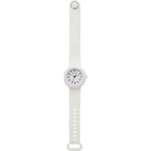 Hip HOP, Women's Watch with Soft Silicone Strap, Numbered White dial and Practical Closure, 32 mm case, Miyota 2035 Movement and Practical Closure