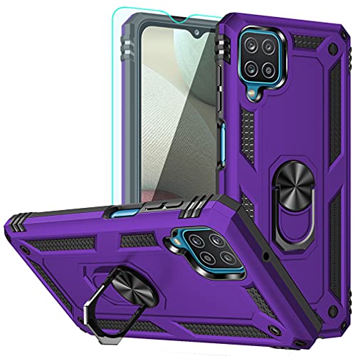 Coque Galaxy A12 avec anneau pour support voiture et protection écran sport