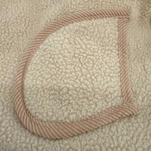 Forandiu Womens Fleece Jacket Hood Long Sleeve Button Sherpa Coat Fall Cozy — view 5