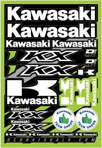 D'cor Visuals 40-20-100 Kawasaki Decal Sheet, 1 Pack