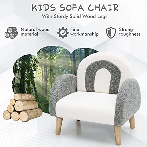Infans Kids Sofa, Toddler Armchair With Solid Wooden Frame Anti-Tipping Design Plush Fabric, Upholstered Children Chair For Nursery Kindergarten Playroom Preschool, Gift For Boys Girls, Toddler Couch #TOP7