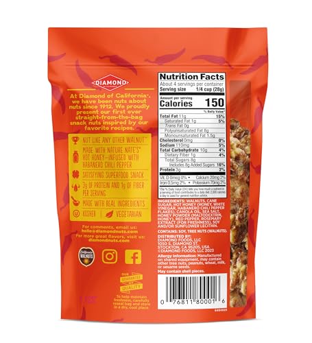 Image of Diamond of California Hot Honey Walnuts 4 oz