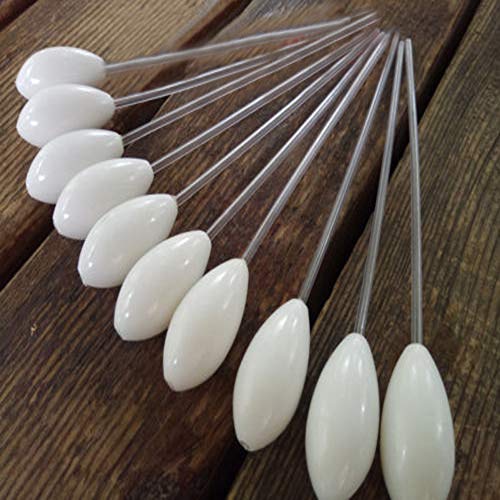 Agape Slow Sinking 10pcs/Lot Spirolino Bombard Acrylic Fishing Float Fishing Bobber Ivory White 26001C (30g)