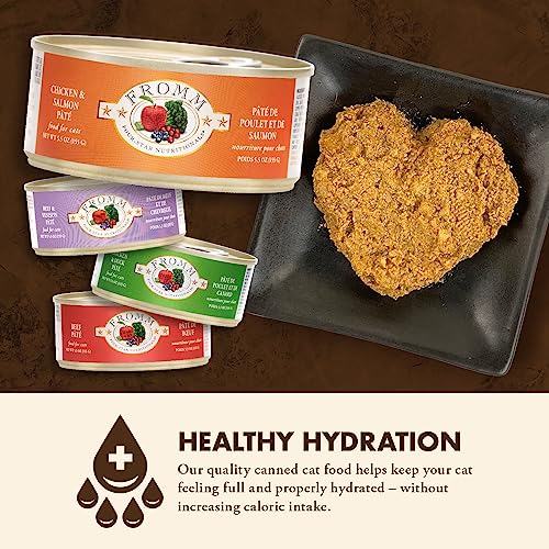 Fromm Four-Star Nutritionals Chicken & Salmon Pate Cat Food - Premium Wet Cat Food - Chicken Recipe - Case of (12) 5.5 oz Cans - Thumbnail 6