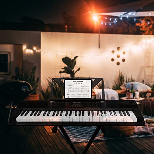 Joyrox 61 Key Piano Keyboard, Keyboard Piano For Beginner, Electric Piano With Piano Stand, Bench, Music Stand & Headphones, Supports Recording/Microphone, Music Keyboard For Indoor/Outdoor #TOP1