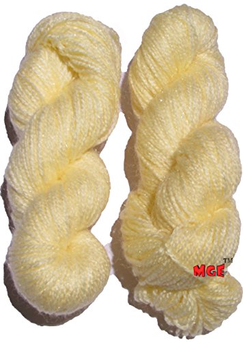 Image of M.G RABIT Cream400 gm Wool Hank Hand Knitting Wool /Art Craft Soft Fingering Crochet Hook Yarn, Needle Acrylic Knitting Yarn Thread Dyed?