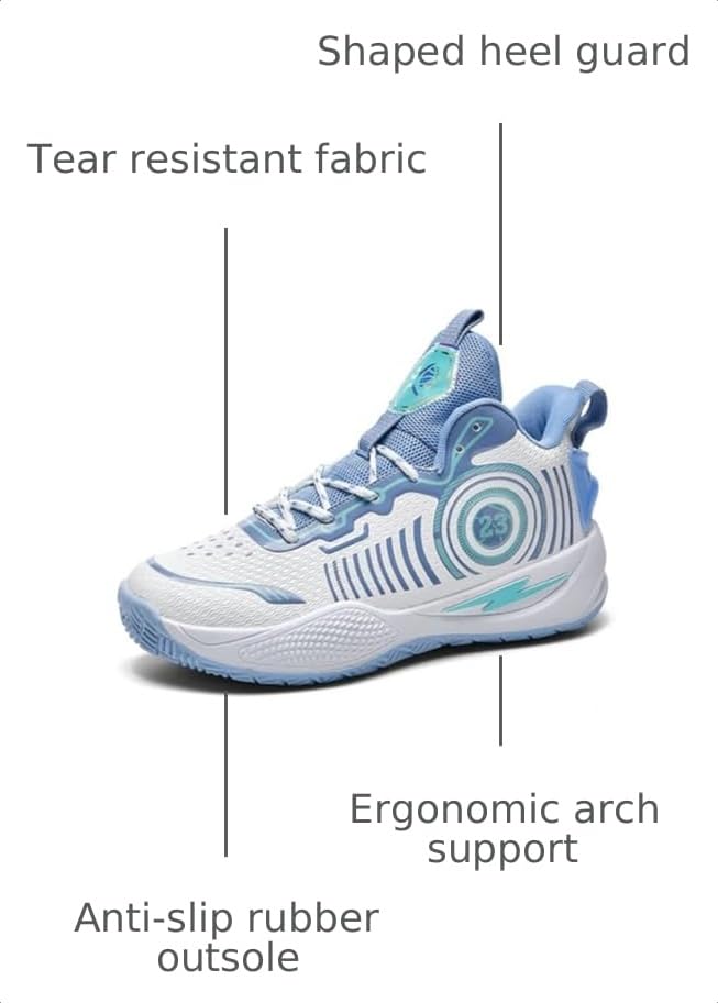 Image of Men's High-Top Basketball Shoes Anti-Slip and Wear-Resistant Soles Running Shoes Graffiti Design Fashionable Sports Shoes