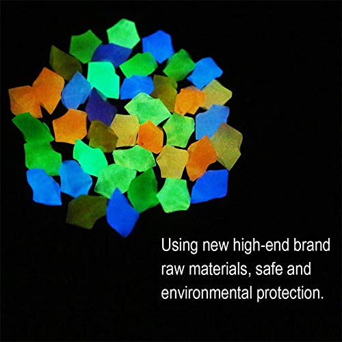 300 Pietre Luminose Dohappys Per Giardino - Assorbono Luce, Brillano Al Buio, Blu, Per Esterni E Acquari