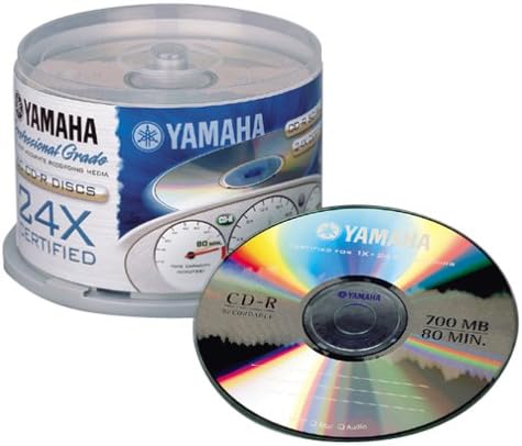 Yamaha CDR80M2450 CD-R, 80 Minute, 700 MB, 24x (50-Pack Spindle)