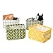 Mini Storage Basket, Zonyon Collapsible Fabric Storage Bin,Storage Cube,Basket, Cute Nursery Organizer for Kids,Baby, Desks,Shelves,Makeup,Keys,Canvas,4 Packs
