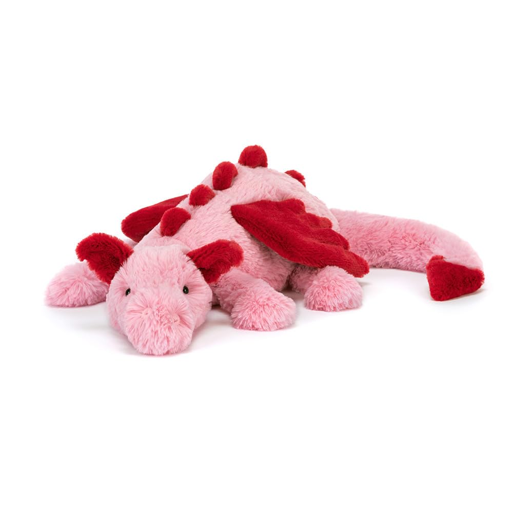 Amazon.com: Jellycat Heart Dragon, 20 inches, Large, Pink and Red