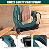 Electric Nail Gun 18 Gauge, 2 in 1 Brad Nailer Heavy Duty, 120V Stapler Gun with 2000pcs Nails and Crown Staples for Carpentry, Upholstery, DIY #3
