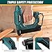 Electric Nail Gun 18 Gauge, 2 in 1 Brad Nailer Heavy Duty, 120V Stapler Gun with 2000pcs Nails and Crown Staples for Carpentry, Upholstery, DIY