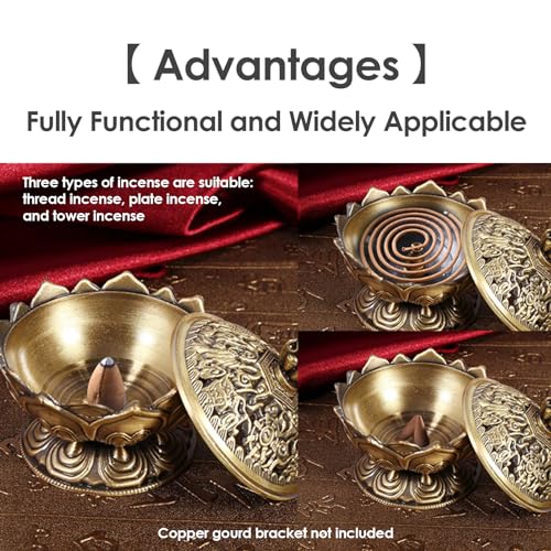 Walfront WALFRONTVT6SYOI2MQ Lotus Incense 9 Holes Mini Vintage Incense Cover Lotus Flower Shaped Incense Holder thumb #2