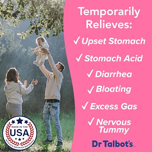 Image of Dr. Talbot's Infant Tummy Ache Relief with Cell Salts - 4 fl oz - Naturally Inspired Kids Stomach Relief - Natural Apple Flavor - Includes Syringe