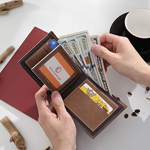 Personalized Leather Wallets for Men Custom Engraved Bifold Wallet Personalized Gifts for Him Husband Dad Boyfriend Groomsmen (Style 2)4