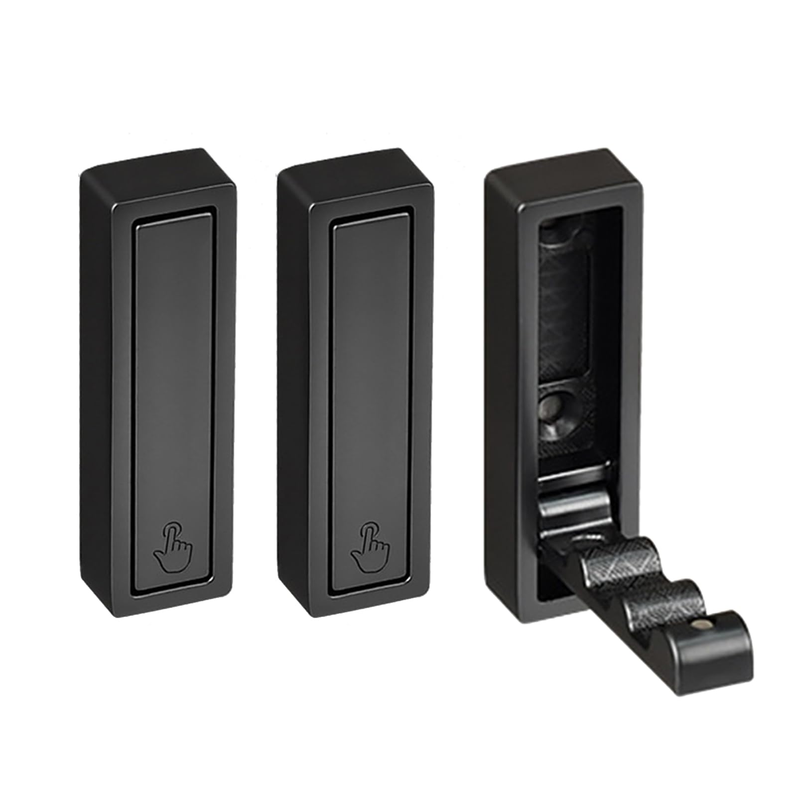 Hdoytxxm Black Of 3 Multipurpose Foldable Hooks Strong Metal Bathroom Storage Solution Retractable Shower Hook For House Space Saving Wall Hooks