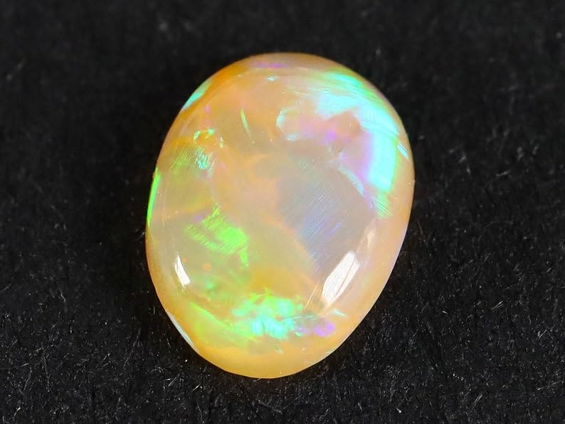 Cabochon opale australienne 6,5 mm multi fire pour fabrication bijoux