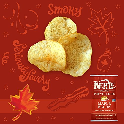 Kettle Brand Potato Chips, Maple Bacon, 8.5 Ounce Bag