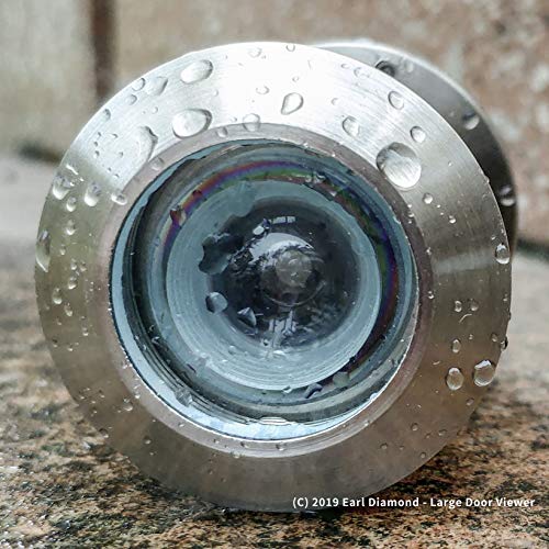 Earl Diamond Solid Brass Door Viewer Peephole, 220-Degree Door Viewer With Heavy Duty Rotating Privacy Cover For 1-21/32" To 2-1/8" Doors For Home Office Hotel, Satin Nickel Finish #TOP6