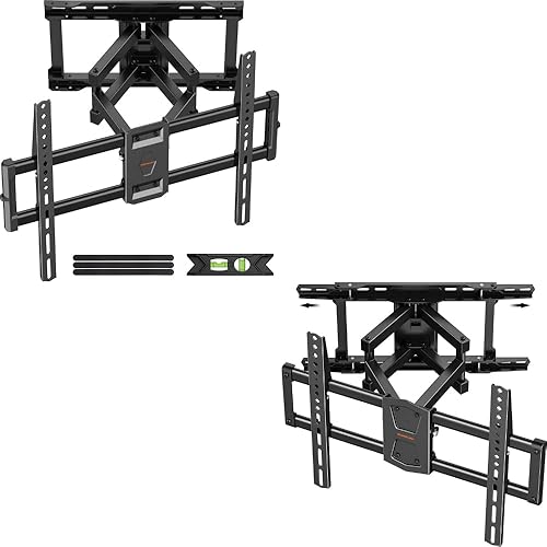 Soporte de pared para TV de movimiento completo de 40-86 pulgadas, VESA de 23.622 x 15.748 in, pernos de 16 pulgadas, 132 libras y soporte de pared