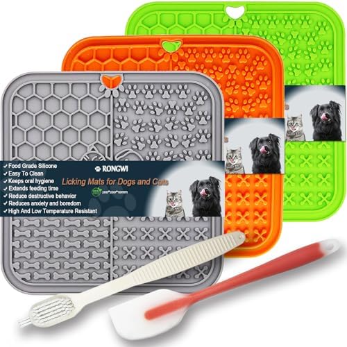 Lick Mat for Dogs,3 Pack Slow Feeder Licking Mat,Dog Lick