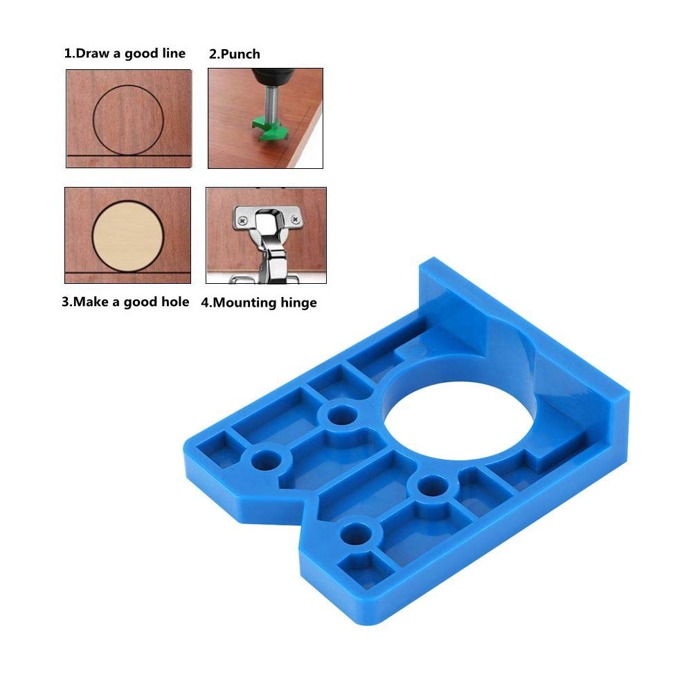 Guida Per Fori Cerniere Armadio - In Lega Alluminio, Per Cerniere 35mm E 40mm, Con Design Eccentrico - Foto 3