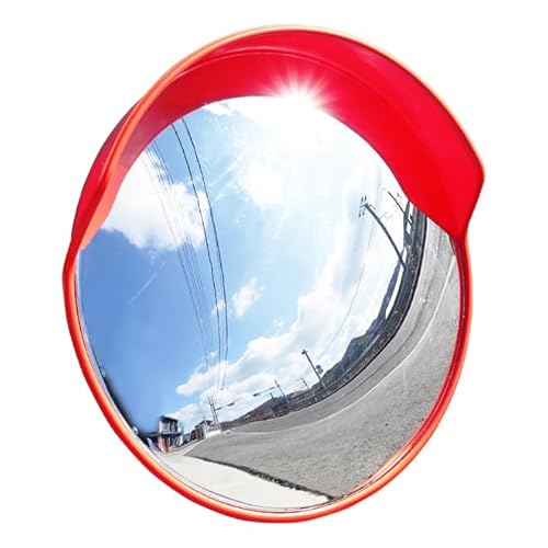 KIKAIYA カーブミラー 800mm 丸型 ガレージミラー 屋外用 コーナーミラー 安全ミラー 防犯ミラー 家庭用 ホームミラー 取付け金具付き 防犯鏡 事故防止 死角カバー DC-CM-80 会社(法人宛)