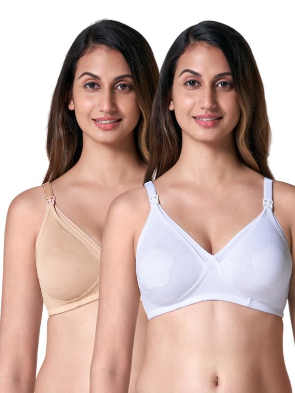 Mother Hood Bra Women's Cotton Maternity Bra/Nursing Bra/Feeding Bra, Comfort for Breastfeeding Mothers, Featuring Convenient Clasps with Nipple Concealer-image-28