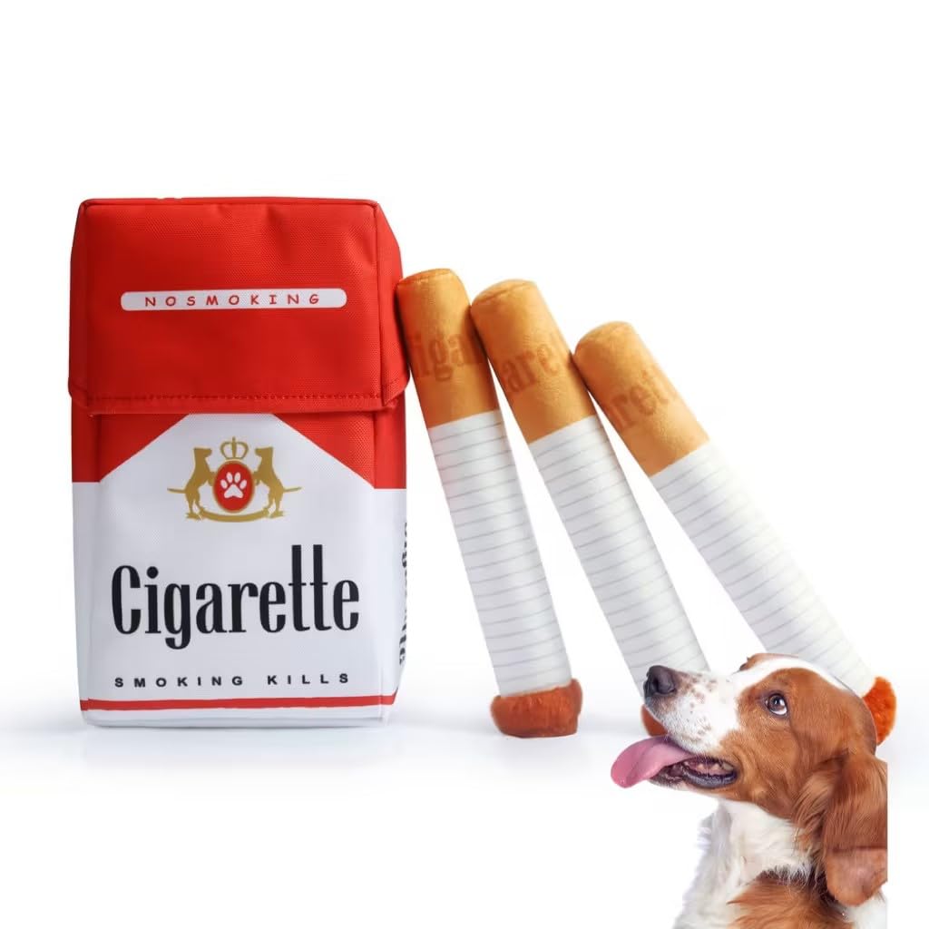 ZZLMDZ Cigarette Dog Toy 3pcs, Fun Novelty Dog Toy, Interactive Dog Toys  Fun Cigarette Shape Plush