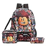 Kit Mochila Escolar Juvenil de Costas com Lancheira Térmica e Estojo Escolar