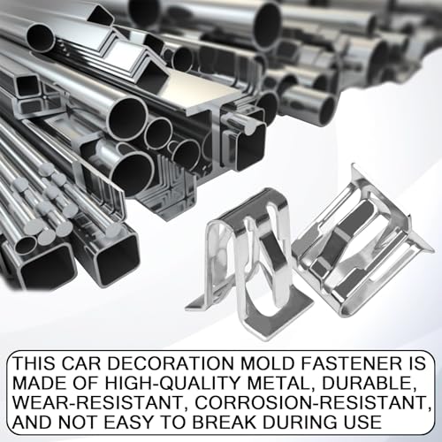 Mlahuier 15PCS Car Trim Panel Metal Retainer Clip, Universal U-Shaped Car Dashboard Console Fastener Replaces OEM#11588650, Dash Retainer Clips for Chevy Buick GMC Cadillac Saturn Tucks SUV