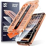 「画期的なガイド枠」SmartDevil iPhone17 Pro Max用ガラスフィルム 2枚セット 超簡単貼り付け 自動除塵 米軍MIL規格 落下保護 滑らかな手触り 指紋防止 アイフォン 高光沢 気泡レス iPhone17 Pro Max対応 保護フィルム