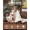 CAROMIO Heated Throw Blanket - Thick Tufted Sherpa Electric Blanket Throw with 10 Heating Levels and 10 Time Settings, ETL Certified Machine Washable Fast Heating Blanket Throw 5060, Off White