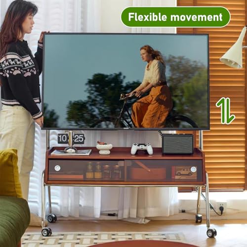Soporte móvil para TV de 55 a 75 pulgadas con ruedas y estante miniatura 5
