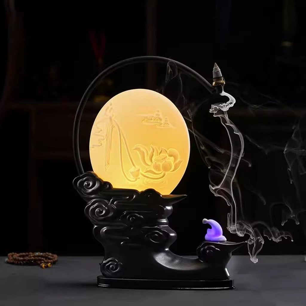 Quemador de Incienso Chino de cerámica Zen, Adornos de reflujo, decoración del hogar, iluminación, incensario de Mesa for vestíbulo de Entrada