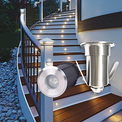 Guoddm Led Spotlight - Led Swimming Pool Underwater Light, 1W/3W Ip68 Waterproof Led Stair Spotlight Outdoor Recessed Led Spotlight 12V&24V Safety Voltage For Stairs, Driveways, Swimming Pools #TOP1